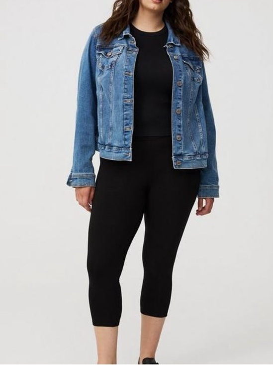torrid Pants - Torrid Size 5X Capri Leggings NWT Black Signature Waist Pocket Stretch Plus 28